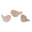 Melrose International Etched Bird Decor, Set of 3, Brown/White - 88429DS