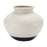 Melrose International Two Tone Ceramic Vase 9"D, Cream/Black - 88468DS