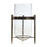 Melrose Glass Hurricane Candle Holder, Metal Stand 13.5"H, Clear;Black - 88483DS