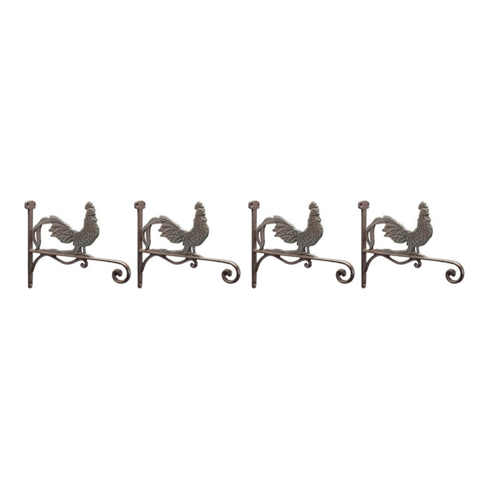 Melrose International Iron Chicken Hook, Set of 4, Brown