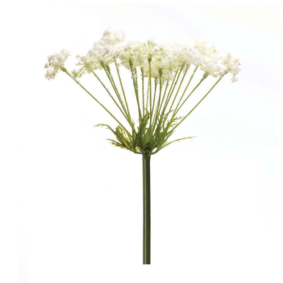 Melrose International Queen Anne's Lace Stem, Set of 2, Green/White - 88534DS
