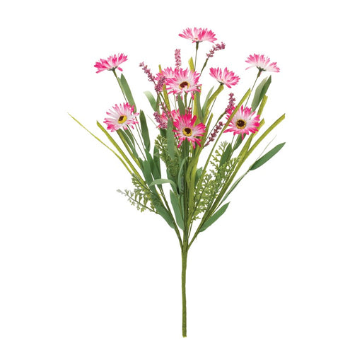 Melrose International Mixed Daisy Bush, Set of 6, Green/Pink