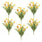 Melrose International Mixed Daisy Bush, Set of 6, Green/Yellow
