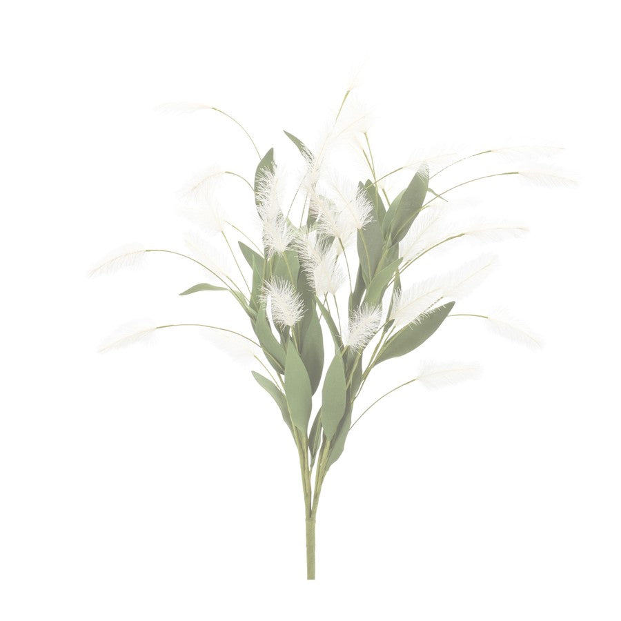 Melrose International Plume Bush, Set of 2, Green/White - 88551DS