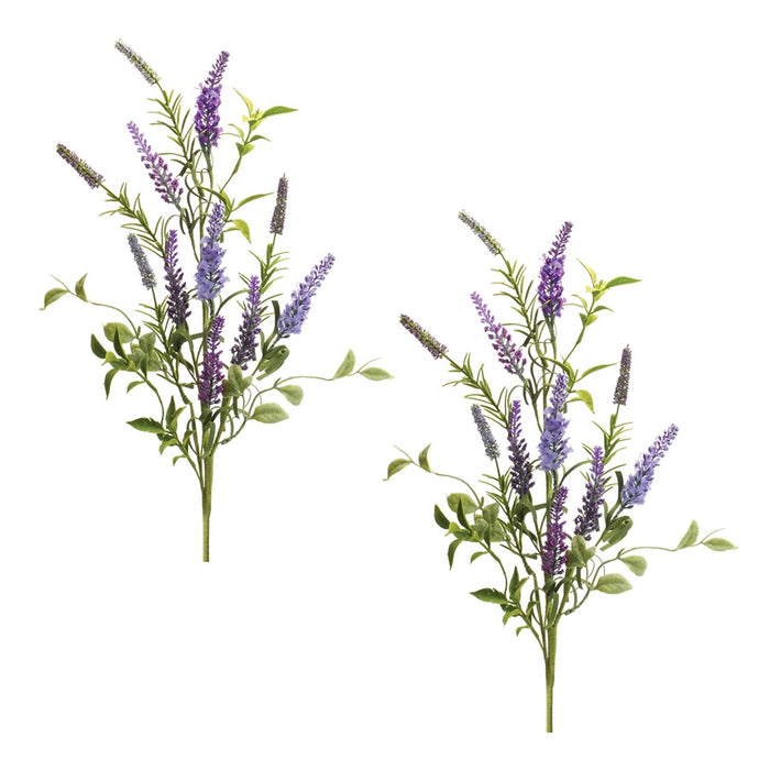 Melrose International Lavender Floral Spray, Set of 2, Green/Purple