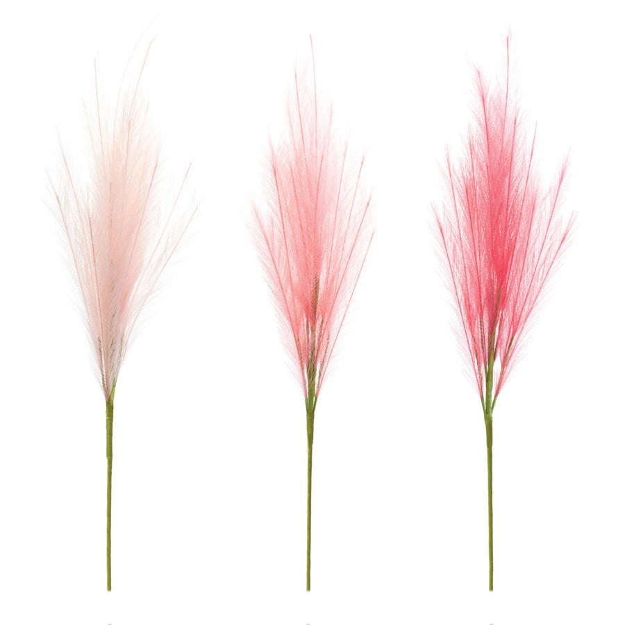 Melrose International Assorted Pink Plume Spray, Set of 3, Pink/Green - 88569DS