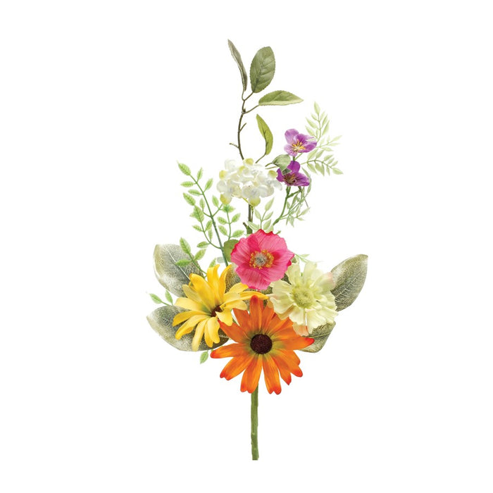 Melrose Int. Mixed Spring Floral Spray, Set of 2, Yellow/Green - 88573DS