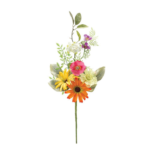 Melrose Int. Mixed Spring Floral Spray, Set of 2, Yellow/Green