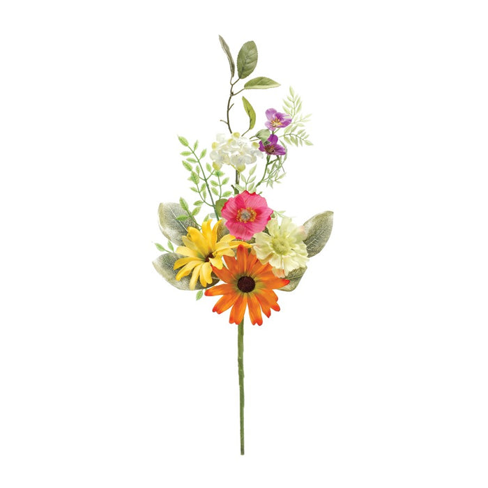 Melrose Int. Mixed Spring Floral Spray, Set of 2, Yellow/Green