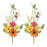 Melrose Int. Mixed Spring Floral Spray, Set of 2, Yellow/Green