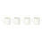 Melrose International Ceramic Farm Animal Mug, Set of 4, White