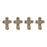 Melrose International Tree of Life Cross Decor, Set of 4, Brown
