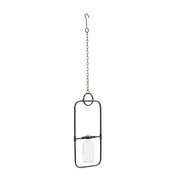 Melrose Int. Hanging Bottle Vase, Metal Frame, Set of 2, Black - 88608DS