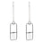 Melrose Int. Hanging Bottle Vase, Metal Frame, Set of 2, Black