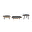 Melrose International Tree Disc Pedestal Tray, Set of 3, Black/Brown - 88615DS
