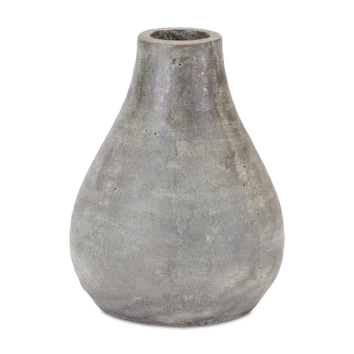 Melrose International Distressed Terra Cotta Vase, Set of 2, Grey - 88629DS