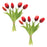 Melrose International Tulip Floral Bundle, Set of 2, Green/Red