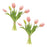 Melrose International Tulip Floral Bundle, Set of 2, Green/Pink