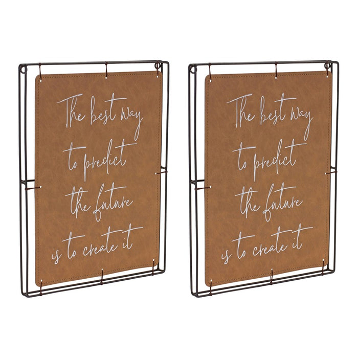 Melrose Create the Future Wall Frame, Set of 2, Black/Brown