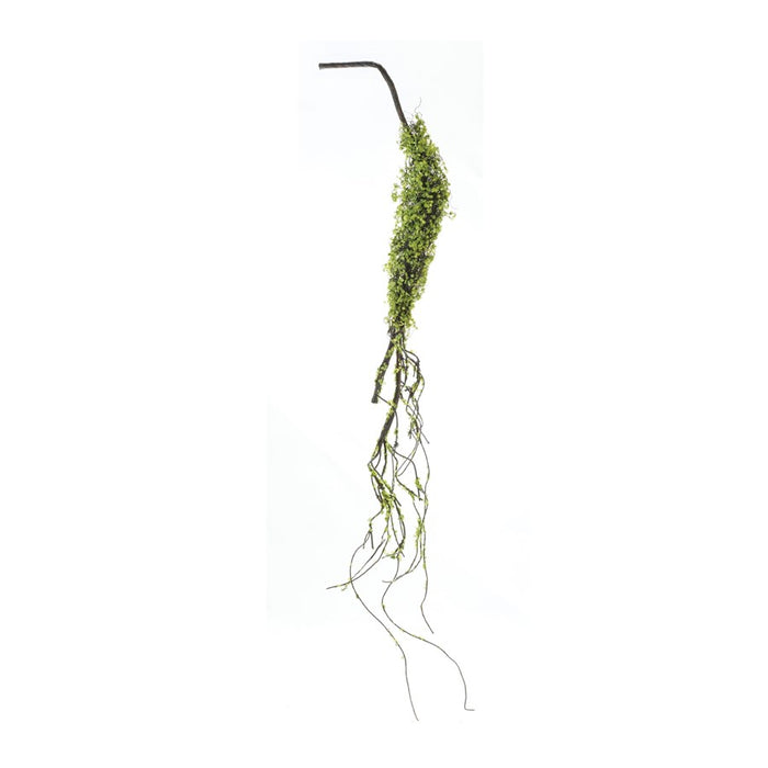 Melrose International Moss Foliage Vine Branch, Set of 2, Green/Brown - 88671DS