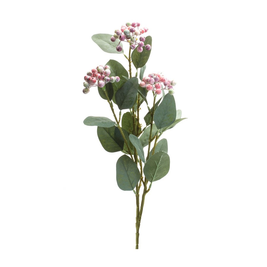 Melrose International Berry Foliage Spray, Set of 2, Pink/Green - 88679DS