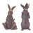 Melrose International Mother Rabbit/Baby Bunny Statue, Set of 2, Brown - 88690DS