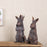 Melrose International Mother Rabbit/Baby Bunny Statue, Set of 2, Brown