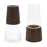 Melrose Tapered Glass Vase/Wood Accent, Set of 2, Brown/CleaRed - 88715DS