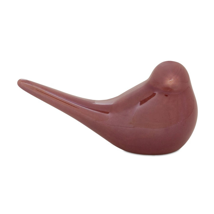 Melrose International Porcela, Bird Figurine, Set of 12, Brown - 88722DS
