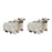 Melrose International Sheep Couple Planter, Set of 2, Cream/Black