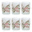 Melrose Glass Hummingbird Votive Candle Holder, Set of 6, White/Green