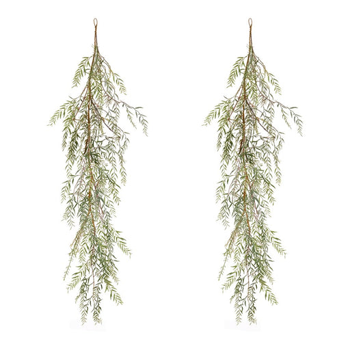 Melrose International Foliage Twig Garland, Set of 2, Green