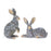 Melrose International Garden Rabbit Figurine, Set of 2, Brown - 88836DS