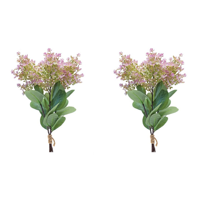 Melrose International Lilac Bundle, Set of 2, Green/Pink