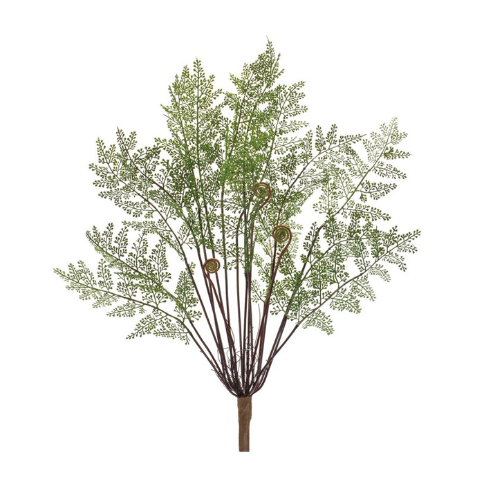 Melrose International Fern Bush, Set of 2, Green/Brown - 88863DS