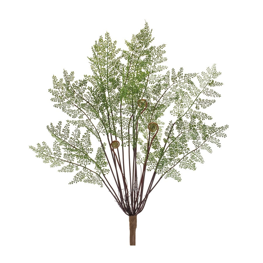 Melrose International Fern Bush, Set of 2, Green/Brown - 88863DS