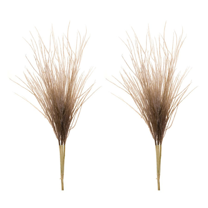 Melrose International Grass Plume Bundle, Set of 2, White/Brown