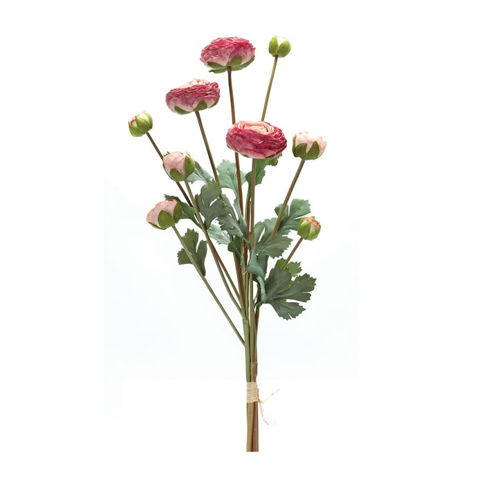 Melrose International Ranunculus Bundle, Set of 2, Green/Pink - 88880DS