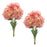 Melrose International Hydrangea Bush, Set of 2, Pink/Green