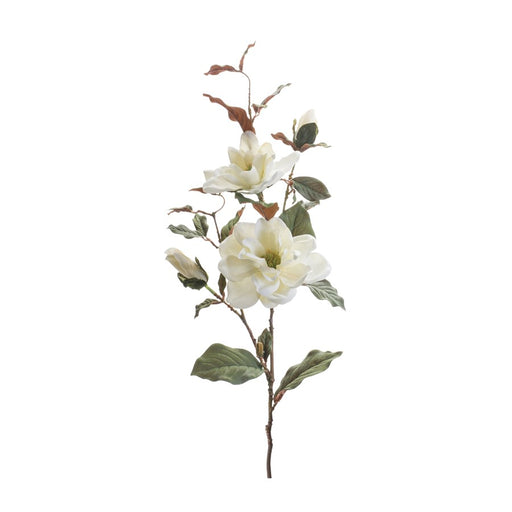 Melrose International Magnolia Floral Spray, Set of 2, Green/White - 88897DS