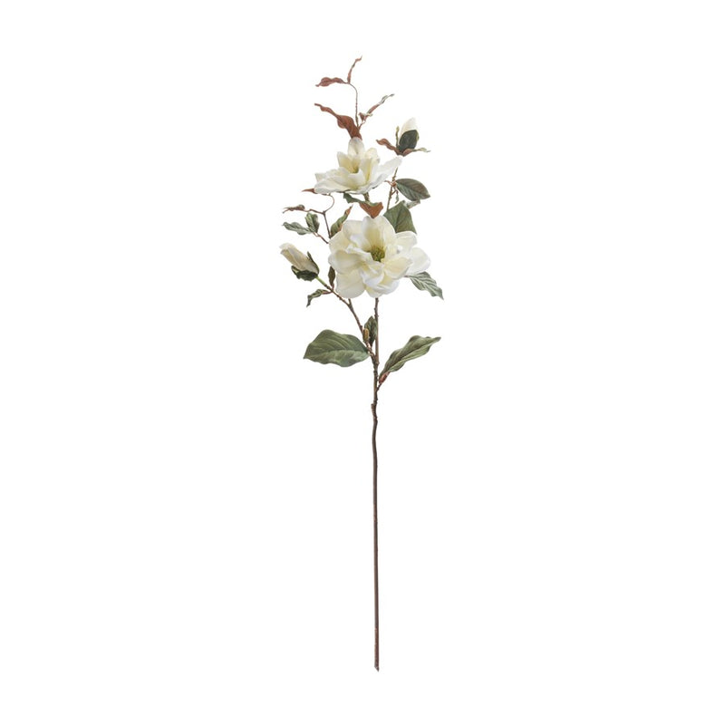 Melrose International Magnolia Floral Spray, Set of 2, Green/White