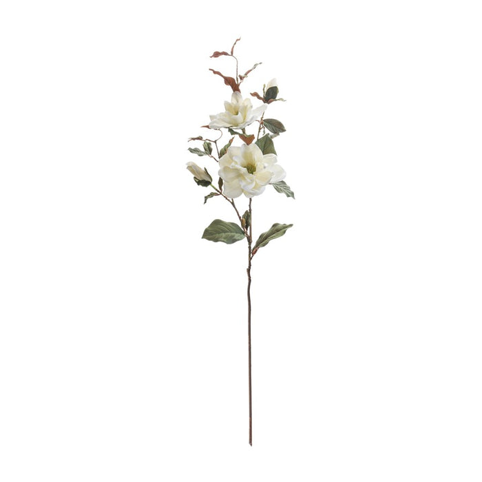 Melrose International Magnolia Floral Spray, Set of 2, Green/White