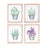 Melrose Framed Watercolor Herb Print, Set of 4, White/Green/Brown - 88916DS