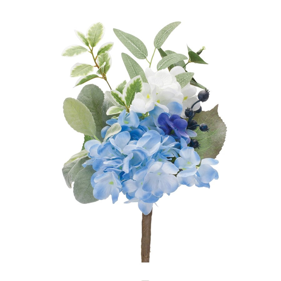 Melrose International Mixed Floral Pick, Set of 2, Blue/Green - 88953DS