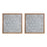 Melrose International Framed Paper Mache Wall Art 19.5"SQ, Grey/White