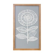 Melrose Framed Paper Mache Flower Wall Art, Set of 2, Grey/White - 88960DS
