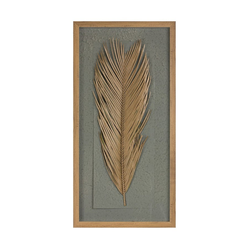 Melrose International Dried Palm Frame, Set of 2, Grey/Brown - 88961DS