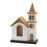 Melrose LED Lighted Winter Church Display 12"H, Brown/White - 90002DS