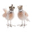Melrose International Royal Bird Figurine, Set of 2, White/Pink - 90016DS