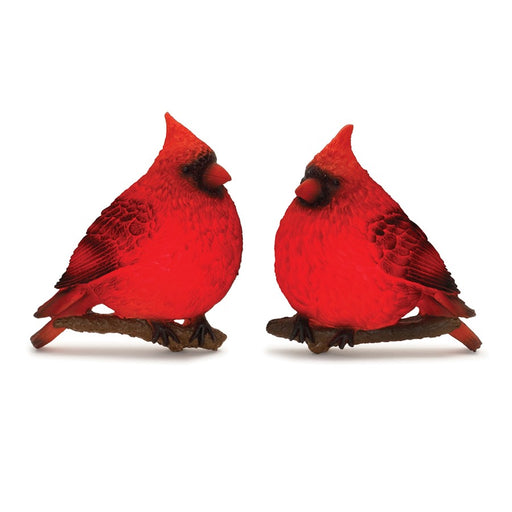 Melrose LED Cardinal Bird Wall Hanging, Set of 2, Red/Black - 90020DS